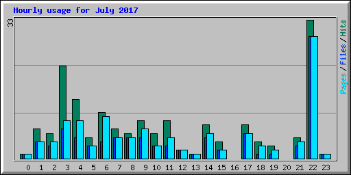 Hourly usage for July 2017